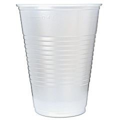 Fabri-Kal RK Ribbed Cold Drink Cups, 16 oz, Translucent, 50/Sleeve, 20 Sleeves/Carton (FABRK16)
