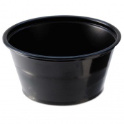 Fabri-Kal Portion Cups, 2oz, Black, 250/sleeve, 10 Sleeves/carton (PC200B)