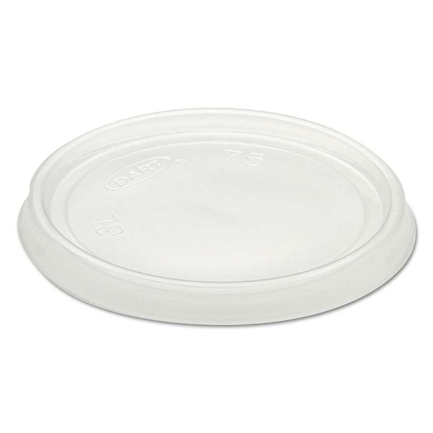 Dart Non-Vented Container Lids, Clear, Plastic, 100/Pack, 10 Packs/Carton (DCC6CLR)