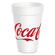 Dart Coca-Cola Foam Cups, 16 Oz, White/red, 25/bag, 40 Bags/carton (DCC16J16C)