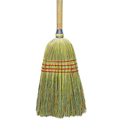 Boardwalk Upright Corn/Fiber Broom, 56" Overall Length, Natural, 6/Carton (BWKBR10012)