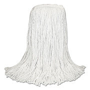 Boardwalk Banded Rayon Cut-End Mop Heads, White, 24 Oz, 1 1/4" Headband, 12/carton (BWKRM30024)