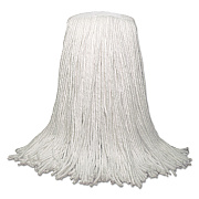Boardwalk Banded Rayon Cut-End Mop Heads, White, 20 oz, 1 1/4" Headband, White, 12/Carton (BWKRM30020)