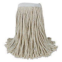 Boardwalk Banded Cotton Mop Heads, Cut-End, 20oz, White, 12/Carton (BWKCM20020)