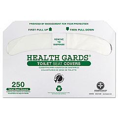 HOSPECO Health Gards Green Seal Recycled Toilet Seat Covers, 14.25 x 16.75, White, 250/Pack, 4 Packs/Carton (HOSGREEN1000)
