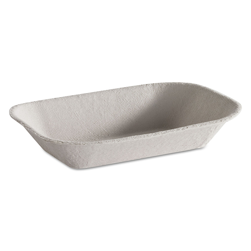 Chinet Savaday Molded Fiber Food Tray, 1-Compartment, 5 x 7, Beige, Paper, 250/Bag, 4 Bags/Carton (HUH10403CT)