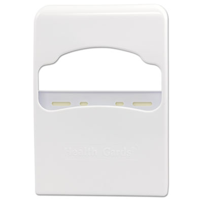 HOSPECO Health Gards Quarter-Fold Toilet Seat Cover Dispenser, 8.75 X 2 X 12, White (HOSHG2)