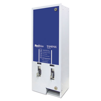 HOSPECO Dual Sanitary Napkin/Tampon Dispenser, Free, 11.13 x 7.63 x 26.38, White/Blue (HOS1FREE)