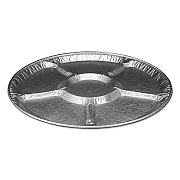 HFA Aluminum Lazy Susan, 6 Compartments, 18" Diameter x 0.94"h, 25/Carton (HFA4018100)