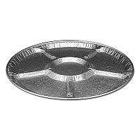 HFA Aluminum Lazy Susan, 6 Compartments, 18" Diameter x 0.94"h, 25/Carton (HFA4018100)