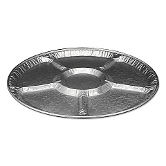 HFA Aluminum Lazy Susan, 6 Compartments, 18" Diameter x 0.94"h, 25/Carton (HFA4018100)