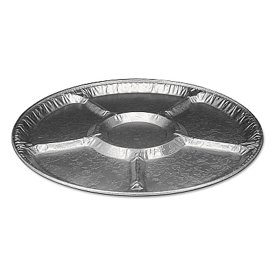 HFA Aluminum Lazy Susan, 6 Compartments, 18" Diameter x 0.94"h, 25/Carton (HFA4018100)