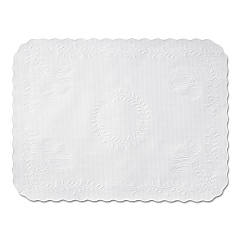 Hoffmaster Scalloped Edge Traymat, Bond Paper, White, 16.63 x 12.75, 1,000/Carton (HFMTC8704471)