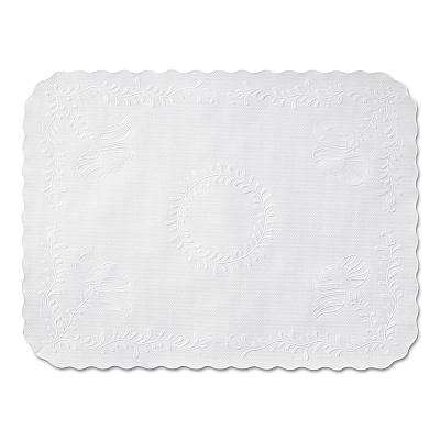 Hoffmaster Scalloped Edge Traymat, Bond Paper, White, 16.63 x 12.75, 1,000/Carton (HFMTC8704471)