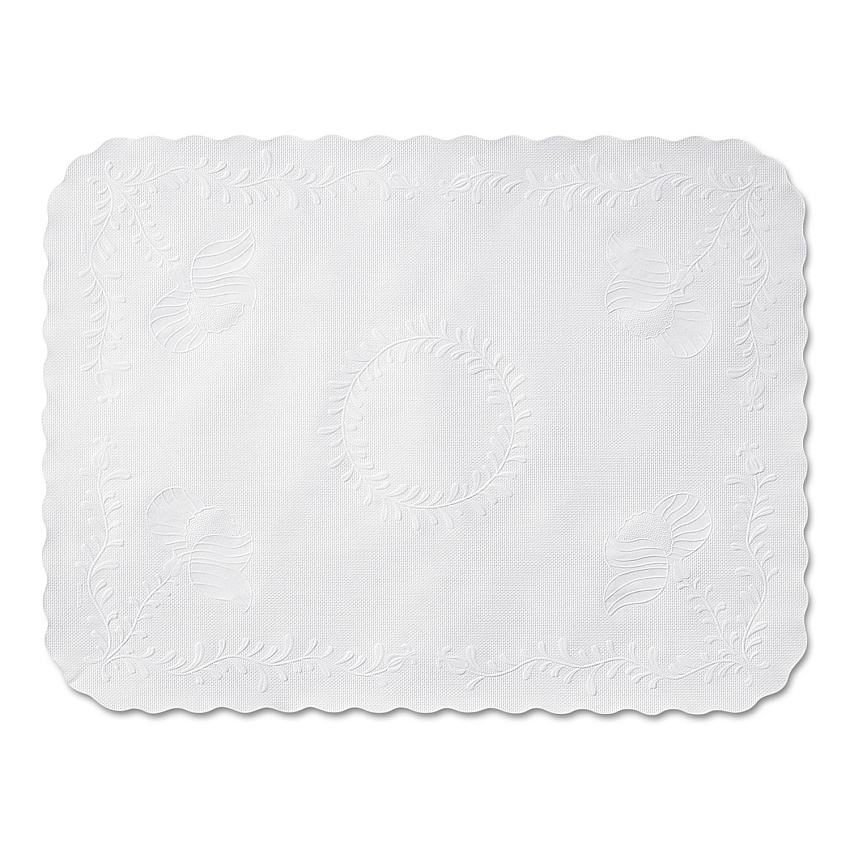Hoffmaster Scalloped Edge Traymat, Bond Paper, White, 16.63 x 12.75, 1,000/Carton (HFMTC8704471)