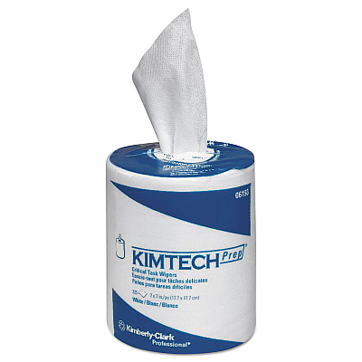 Kimtech SCOTTPURE Critical Task, Center-Pull Roll Jr., 7 x 7, White, 225/Roll, 6/Carton (KCC06193)