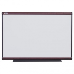 AbilityOne 7110016222118 SKILCRAFT Quartet Total Erase White Board, 48 x 36, White Surface, Brown Mahogany Frame