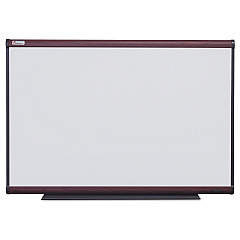 AbilityOne 7110016222128, SKILCRAFT Total Erase White Board, 36 x 24, White Surface, Brown Mahogany Frame
