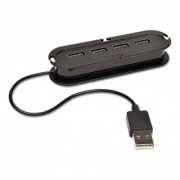 Tripp Lite USB 2.0 Ultra-Mini Compact Hub with Power Adapter, 4 Ports, Black (U222004R)