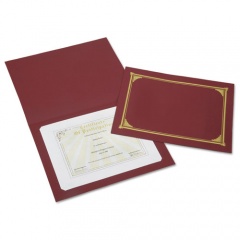 AbilityOne 7510016272958 SKILCRAFT Gold Foil Document Cover, 12.5 x 9.75, Burgundy, 6/Pack