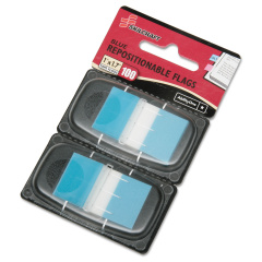 AbilityOne 7510016211307 SKILCRAFT Page Flags, 1 x 1.75, Bright Blue, 50 Flags/Dispenser, 2 Dispensers/Pack