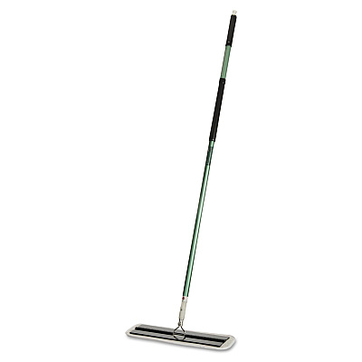 AbilityOne 7920015748715, SKILCRAFT 3M Easy Scrub Flat Mop Tool, 16" Wide White Microfiber Head, 54" Green Aluminum Handle