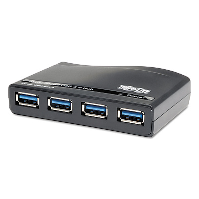 Tripp Lite USB 3.0 SuperSpeed Hub, 4 Ports, Black (U360004R)