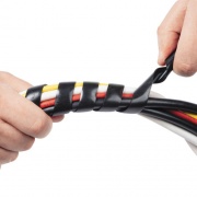 D-Line Cable Tidy Wrap, 0.25" to 2" Diameter x 98" Long, Black (CTW25B)
