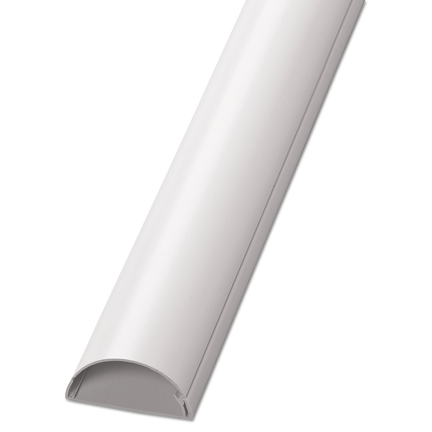 D-Line Decorative Desk Cord Cover, 60" x 2" x 1" Cover, White (DLNR5FT5025W)