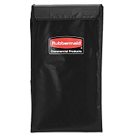 4 Bushel Collapsible X-Cart Bag for Rubbermaid Commercial 1881749 and 1881781, 5 cu ft, 22.08" x 15.33" x 27.33", Black (RCP1881782)