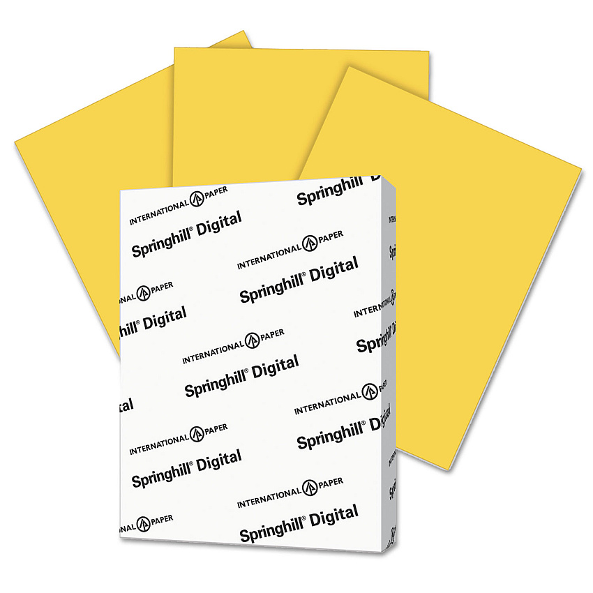 Springhill Digital Vellum Bristol Color Cover, 67 lb Bristol Weight, 8.5 x 11, Goldenrod, 250/Pack (SGH086008)