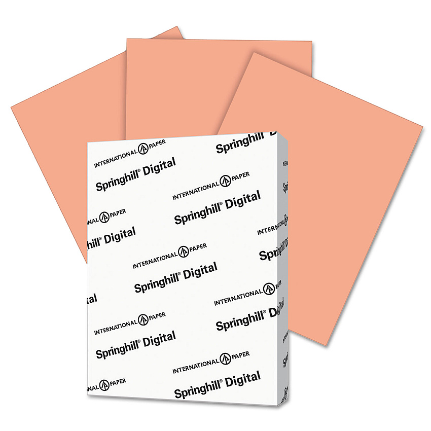 Springhill Digital Index Color Card Stock, 90 lb Index Weight, 8.5 x 11, Salmon, 250/Pack (SGH085100)