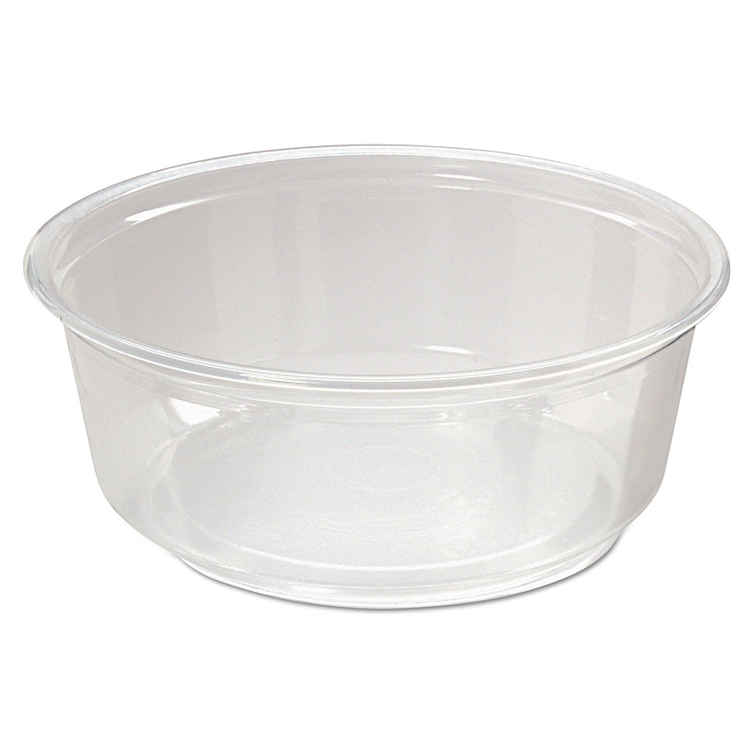 Fabri-Kal Microwavable Deli Containers, 8 oz, 4.6 Diameter x 1.8 h, Clear, Plastic, 500/Carton (FABPK8SC)
