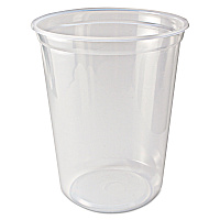 Fabri-Kal Microwavable Deli Containers, 32 oz, 4.6 Diameter x 5.6 h, Clear, Plastic, 500/Carton (FABPK32TC)