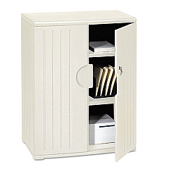 Iceberg Rough n Ready Storage Cabinet, Two-Shelf, 36w x 22d x 46h, Platinum (ICE92563)