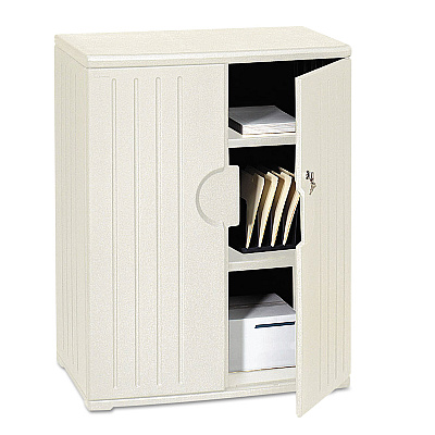 Iceberg Rough n Ready Storage Cabinet, Two-Shelf, 36w x 22d x 46h, Platinum (ICE92563)