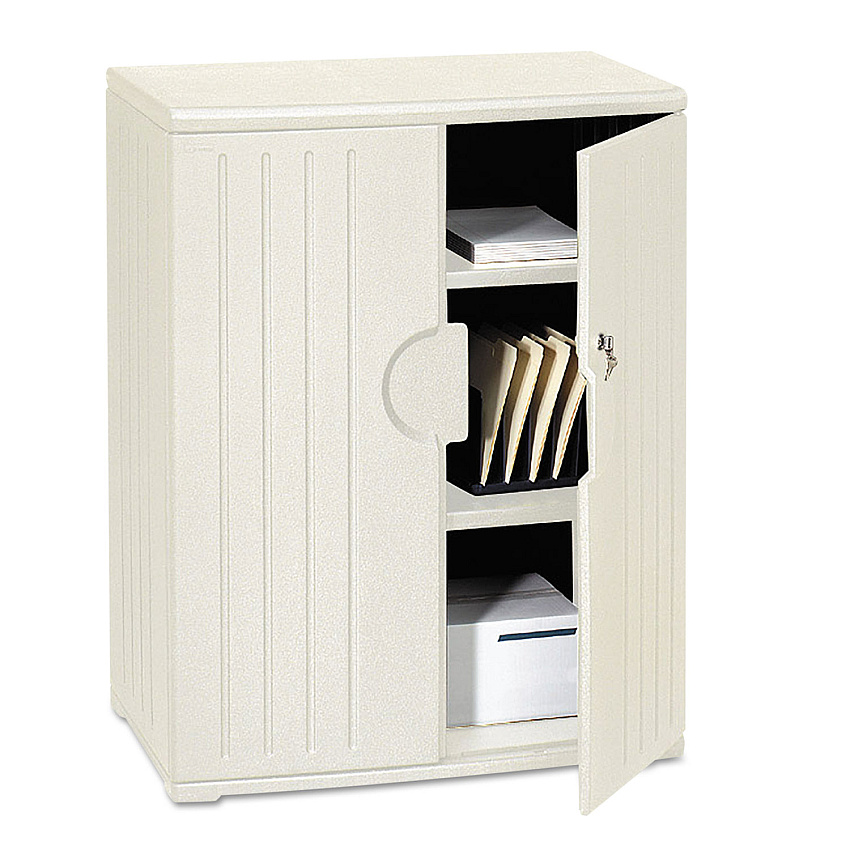 Iceberg Rough n Ready Storage Cabinet, Two-Shelf, 36w x 22d x 46h, Platinum (ICE92563)