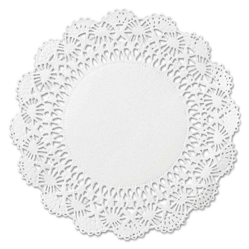 Hoffmaster Cambridge Lace Doilies, Round, 10", White, 1,000/Carton (HFM500238)