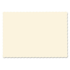 Hoffmaster SOLID COLOR SCALLOPED EDGE PLACEMATS, 9.5 X 13.5, ECRU, 1000/CARTON (HFM310522)