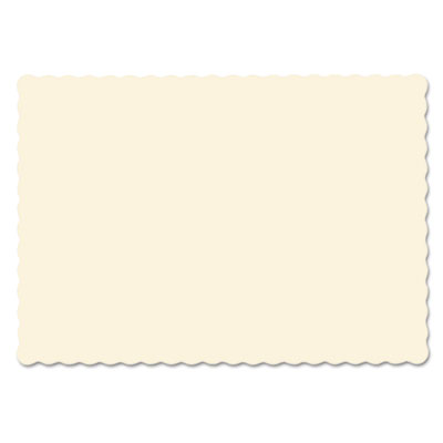 Hoffmaster SOLID COLOR SCALLOPED EDGE PLACEMATS, 9.5 X 13.5, ECRU, 1000/CARTON (HFM310522)