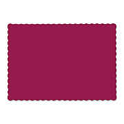 Hoffmaster Solid Color Scalloped Edge Placemats, 9.5 x 13.5, Burgundy, 1,000/Carton (HFM310524)