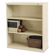 Tennsco Metal Bookcase, Three-Shelf, 34.5w x 13.5d x 40h, Putty (B42PY)