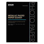 Epson Professional Media Metallic Gloss Photo Paper, 10.5 mil, 8.5 x 11, White, 25/Pack (EPSS045589)
