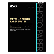 Epson Professional Media Metallic Luster Photo Paper, 10.5 mil, 8.5 x 11, White, 25/Pack (EPSS045596)