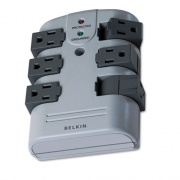 Belkin Pivot Plug Surge Protector, 6 Outlets, 1080 Joules, Gray (BP106000)