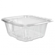 Dart ClearPac SafeSeal Tamper-Resistant/Evident Containers, Flat Lid, 32 oz, 6.4 x 2.6 x 7.1, Clear, Plastic, 100/Bag, 2 Bags/CT (CH32DEF)