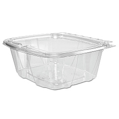 Dart ClearPac SafeSeal rPET Tamper-Resistant Container, ProPlanet Seal, Flat Lid, 32oz, 6.4 x 2.6 x 7.1, Clear, 100/Bag, 2 Bags/CT (DCCCH32DEF)