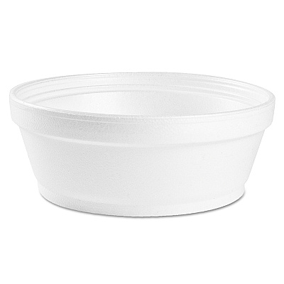Dart Foam Container, Squat, 8 oz, 4.63" Diameter x 1.13"h, White, 500/Carton (DCC8SJ32)