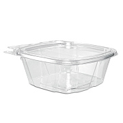 Dart ClearPac SafeSeal Tamper-Resistant/Evident Containers, Flat Lid, 12 oz, 4.9 x 2 x 5.5, Clear, Plastic, 100/Bag, 2 Bags/Carton (DCCCH12DEF)