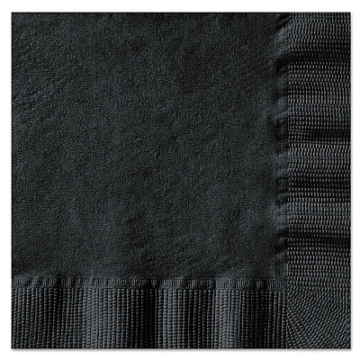 Hoffmaster Beverage Napkins, 1-Ply, 10 x 10, Black, 1000/Carton (HFM020212)
